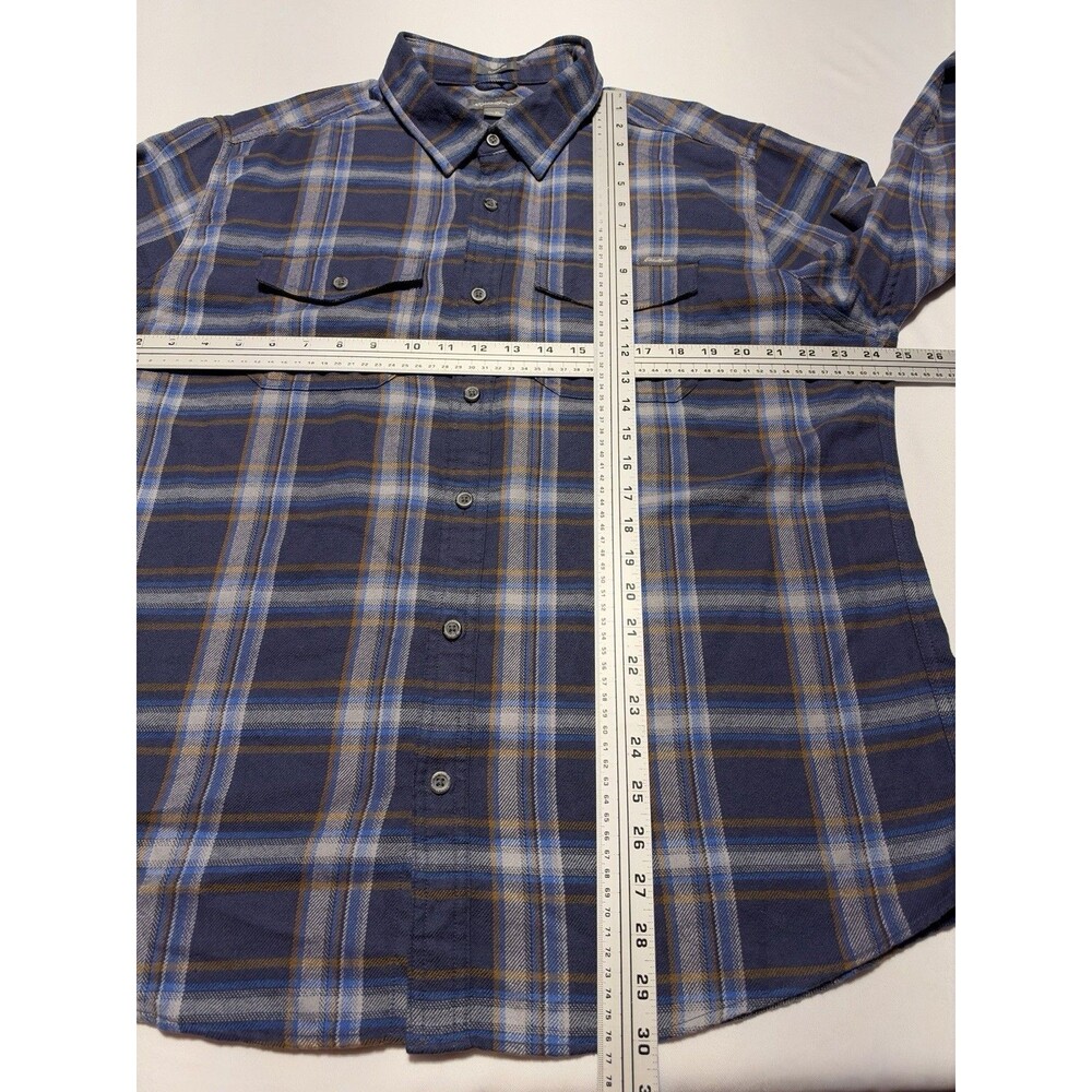 Eddie Bauer Button Shirt Plaid Long Sleeve Flannel Casual Preppy Men’s Size XL - Picture 5 of 10